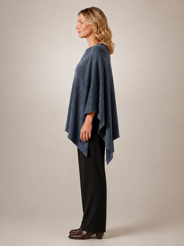 Victoire | Poncho asymétrique col bateau