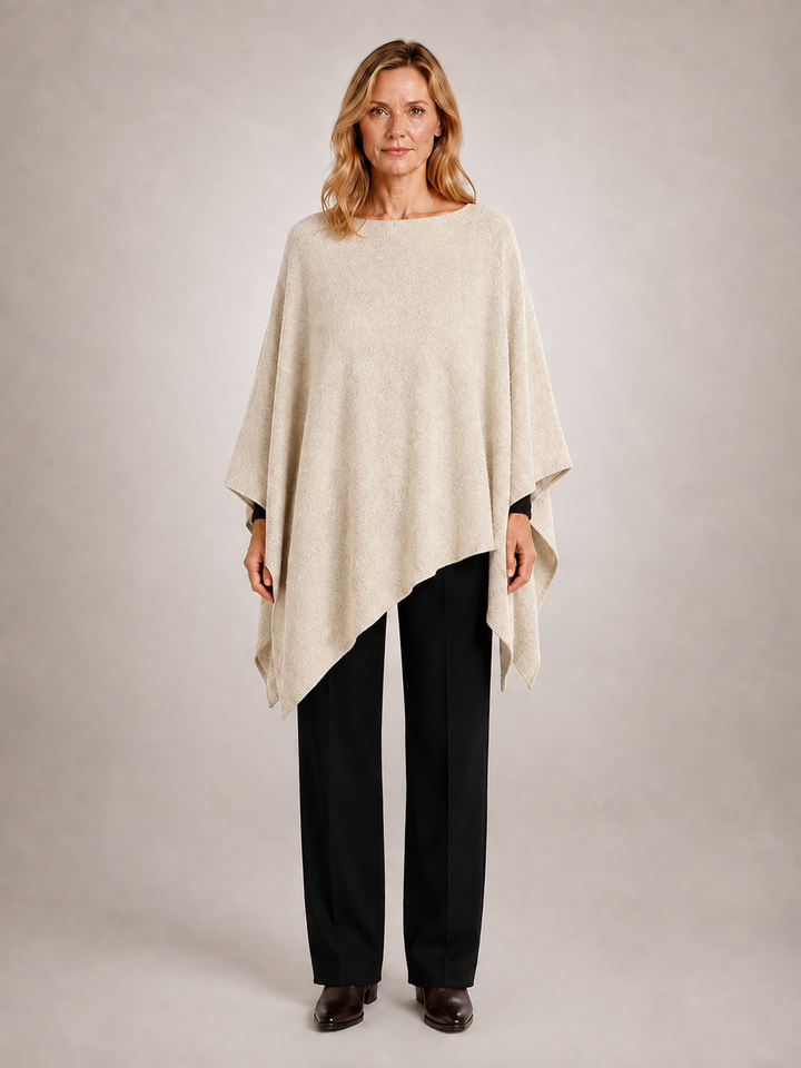 Victoire | Poncho asymétrique col bateau