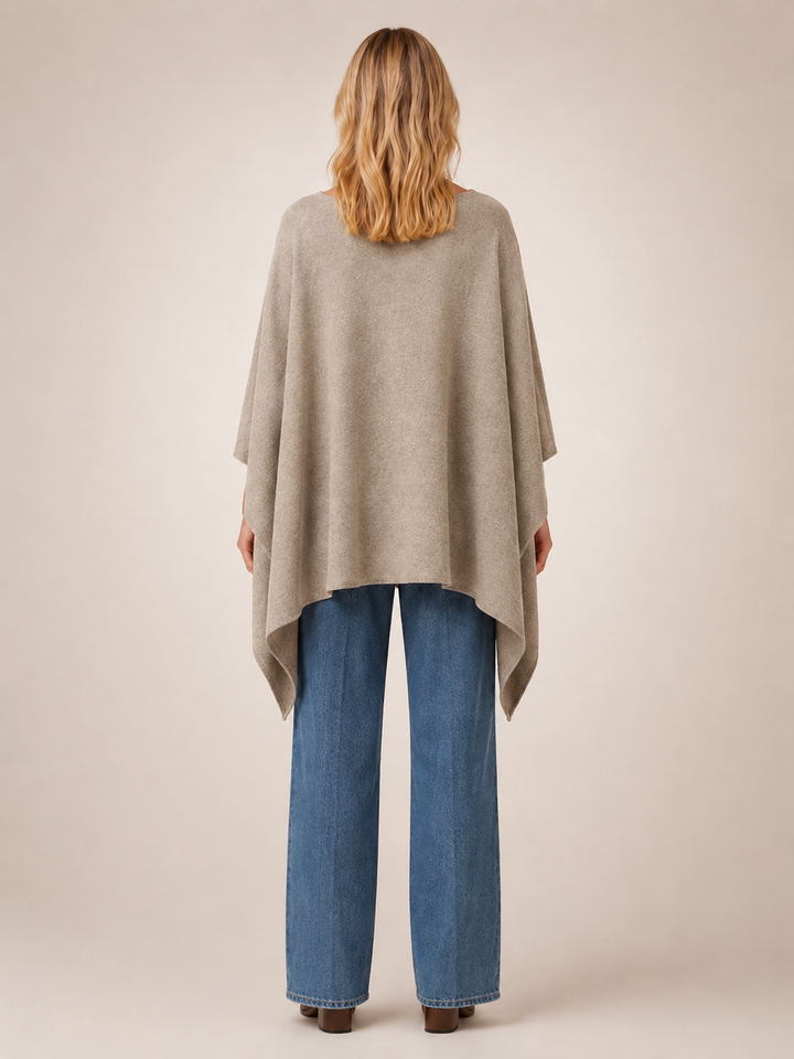 Victoire | Poncho asymétrique col bateau