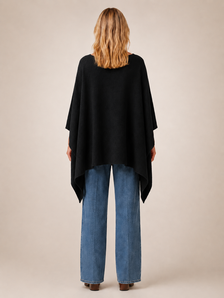 Victoire | Poncho asymétrique col bateau