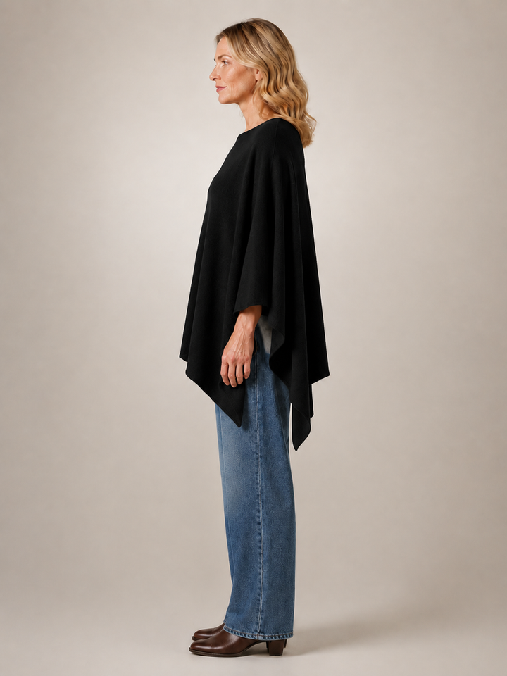 Victoire | Poncho asymétrique col bateau