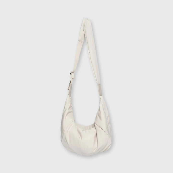 Sac bandoulière Nylon Souple crème vu de côté
