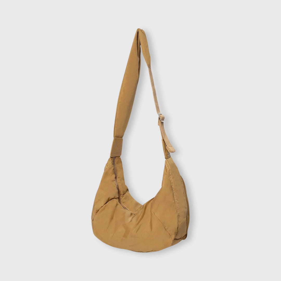 Sac bandoulière Nylon Souple curry vu de face