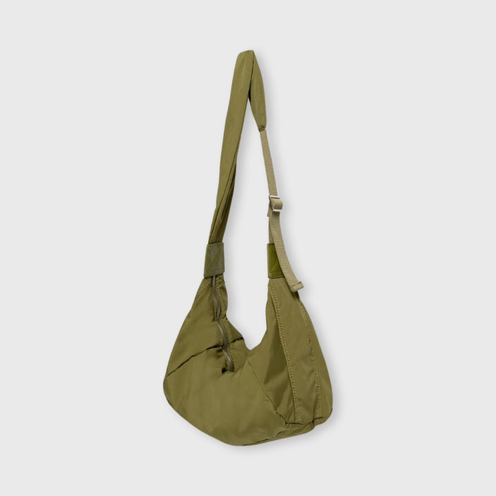 Sac bandoulière Nylon Souple olive vu de face