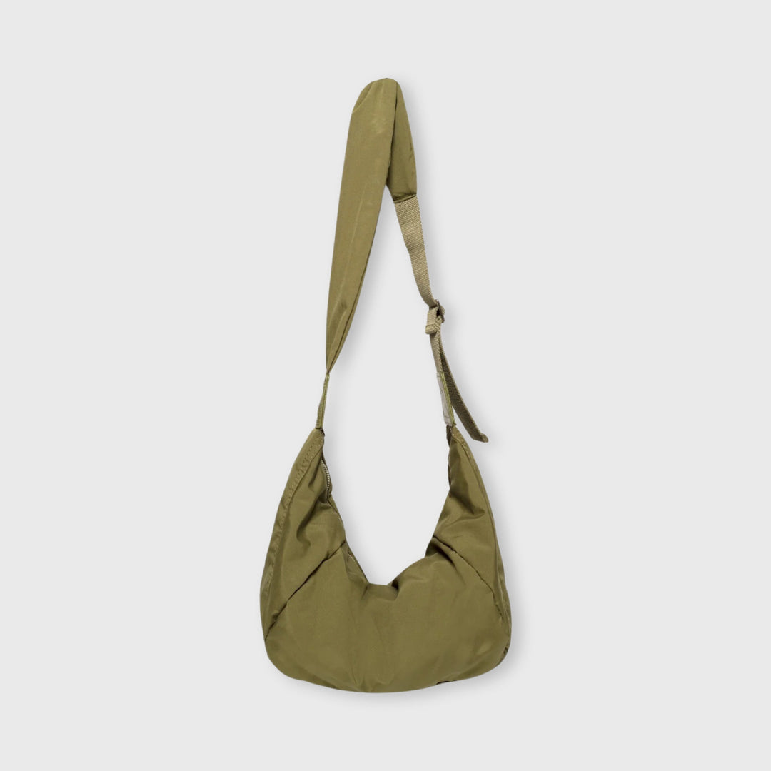Sac bandoulière Nylon Souple olive vu de côté