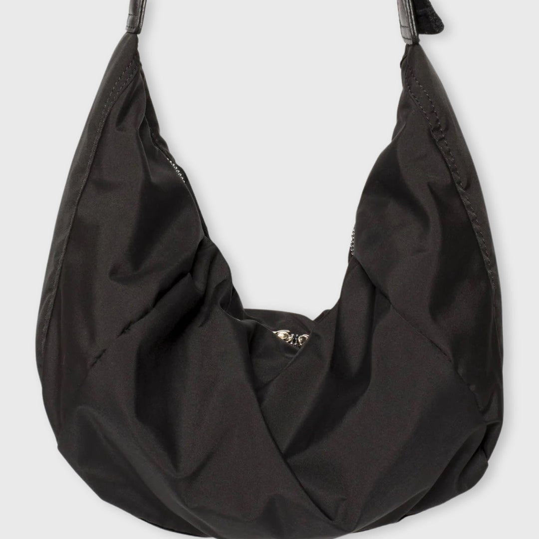 Sac bandoulière Nylon Souple noir vu de côté