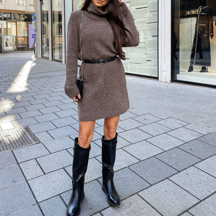Salomé | Bottes hautes noires à boucle décorative