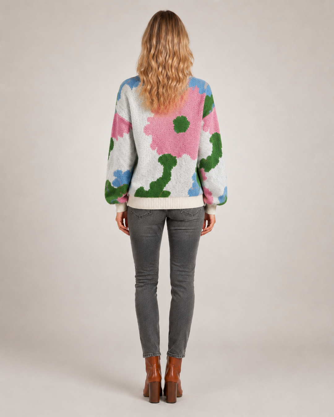 Sydney | Pull fleuri en maille
