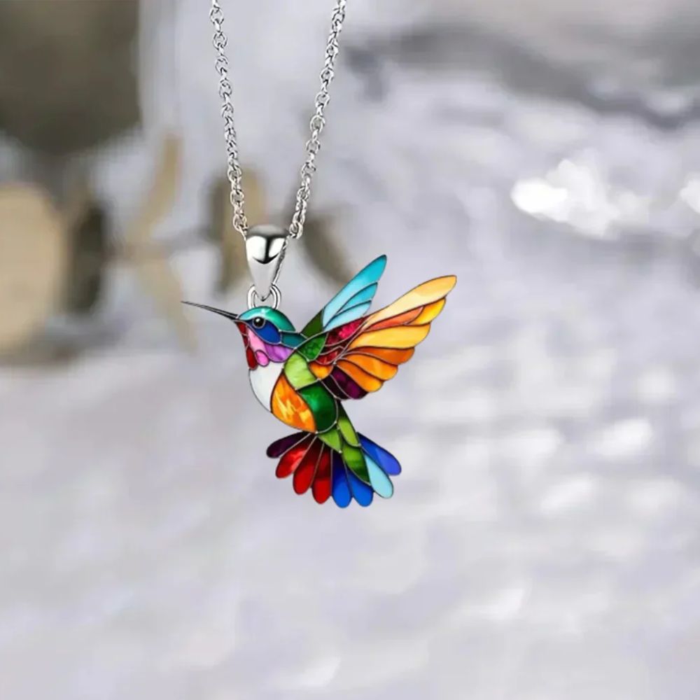 Colibri | Collier au motif d'oiseau – Vue 01