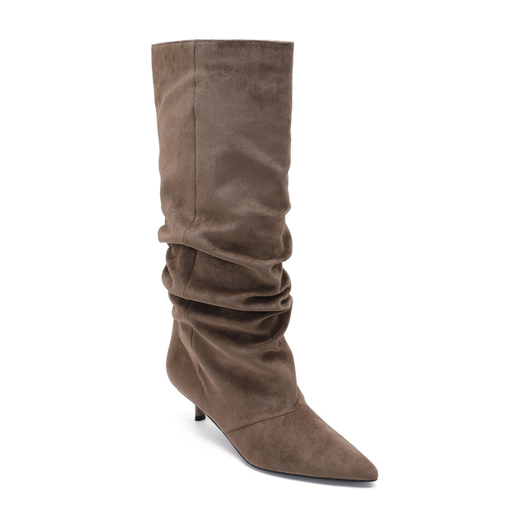 Pascale | Bottes pointues camel à talon aiguille