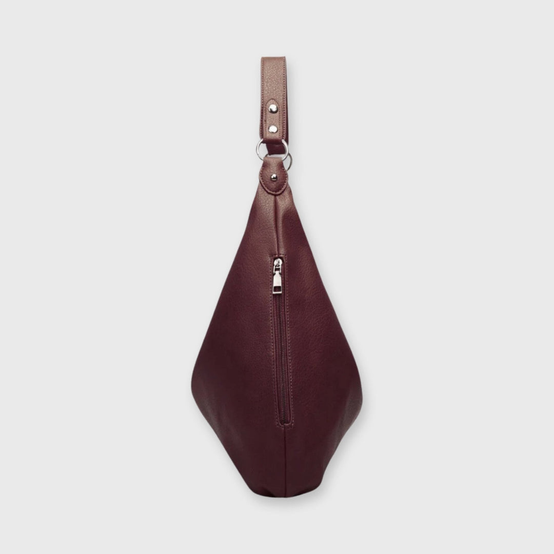 Sac hobo Cassie bordeaux vu de côté