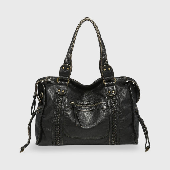 Sac porté épaule Céléna noir vu de face