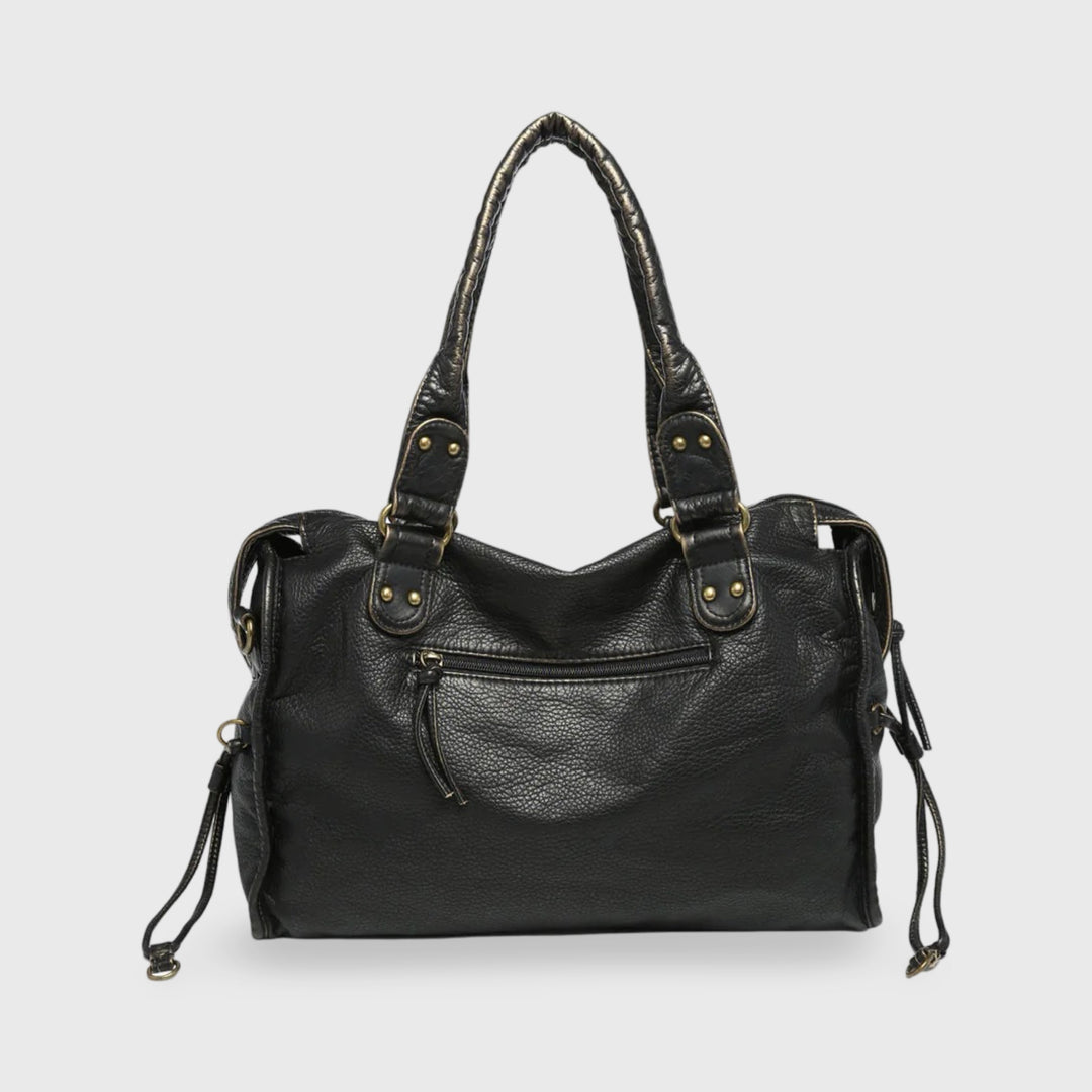Sac porté épaule Céléna noir vu de côté