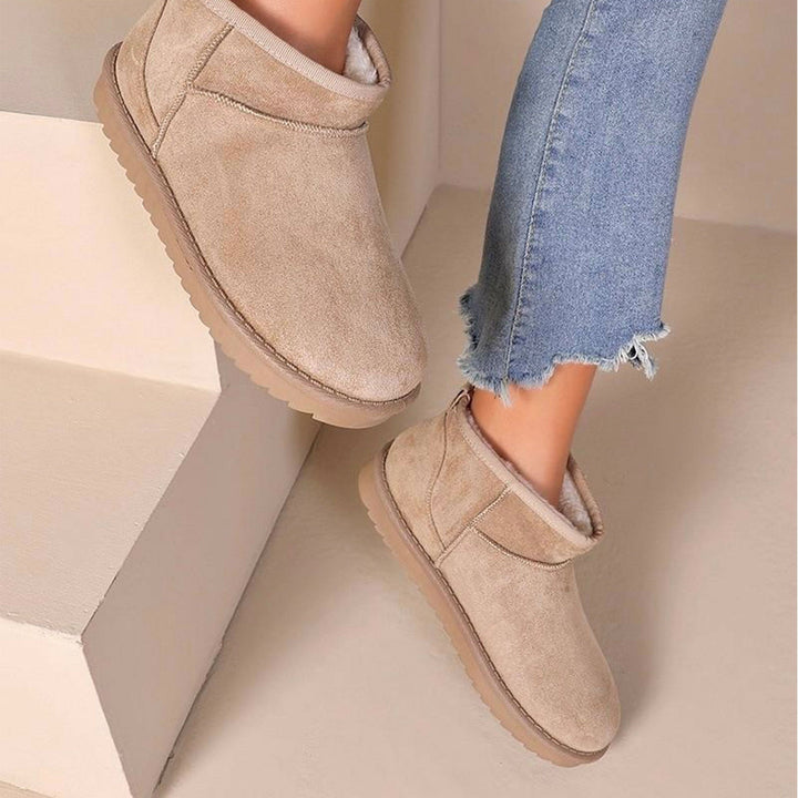 Louise | Bottines fourrées taupe