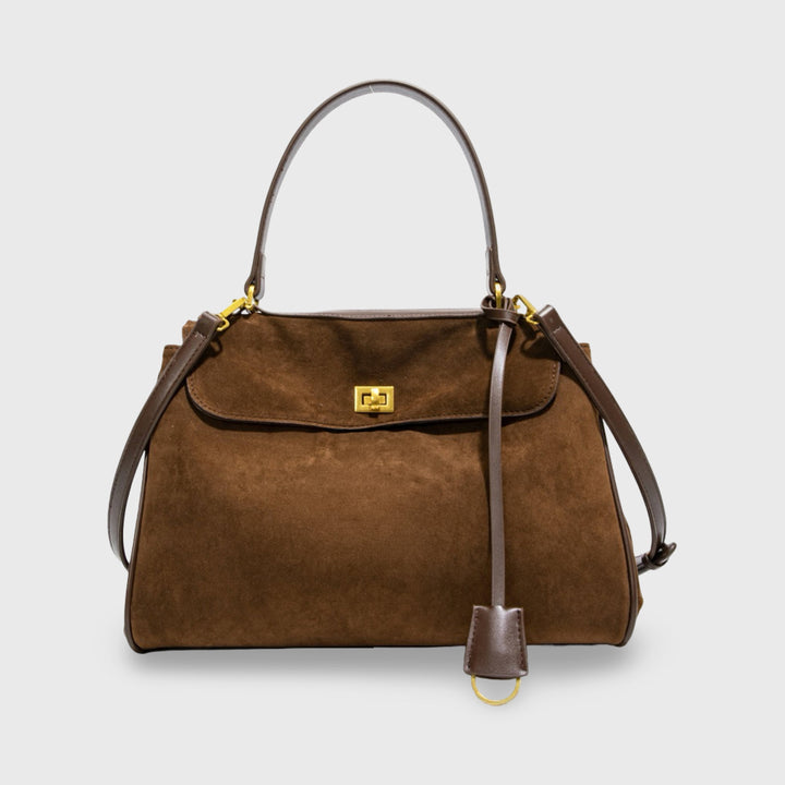 Sac porté épaule Ciara Daim olive vu de face