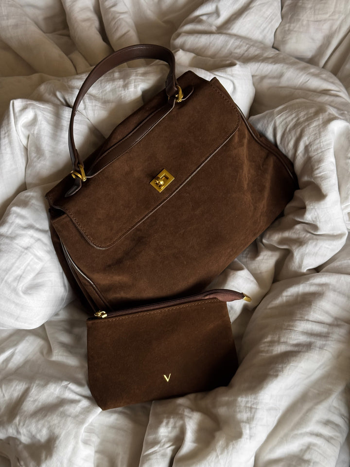 Sac porté épaule Ciara Daim olive, photo détail
