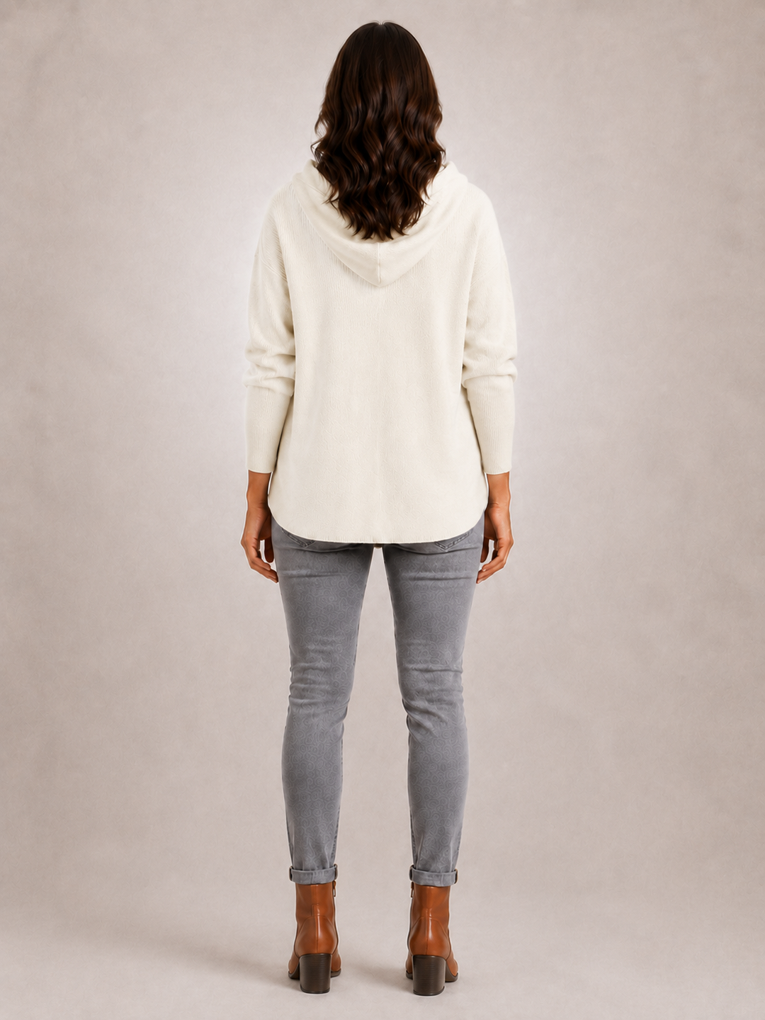 Rosalie | Cardigan à capuche boutonné en maille côtelée