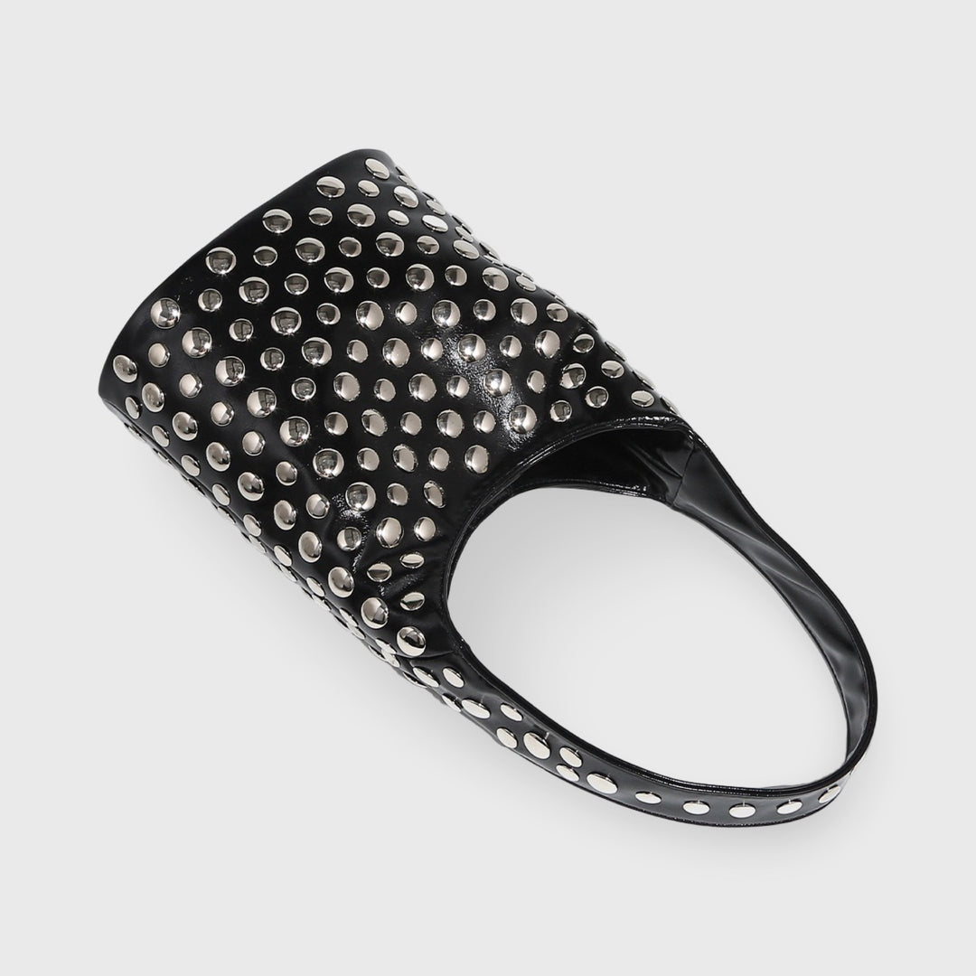 Sac seau Crissy noir porté à l&