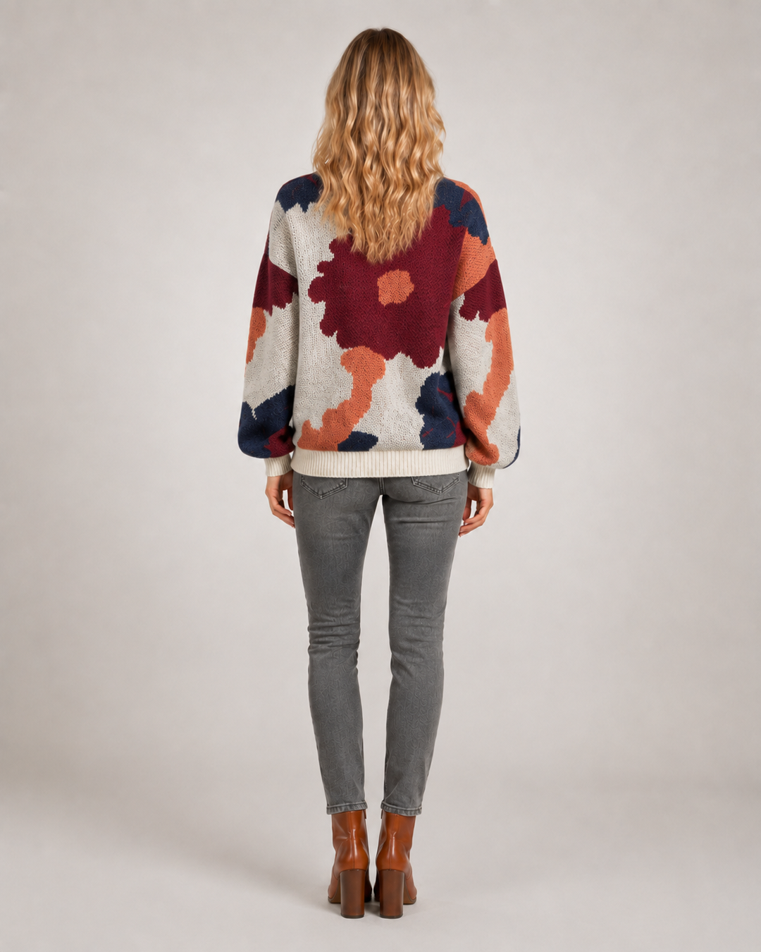 Sydney | Pull fleuri en maille