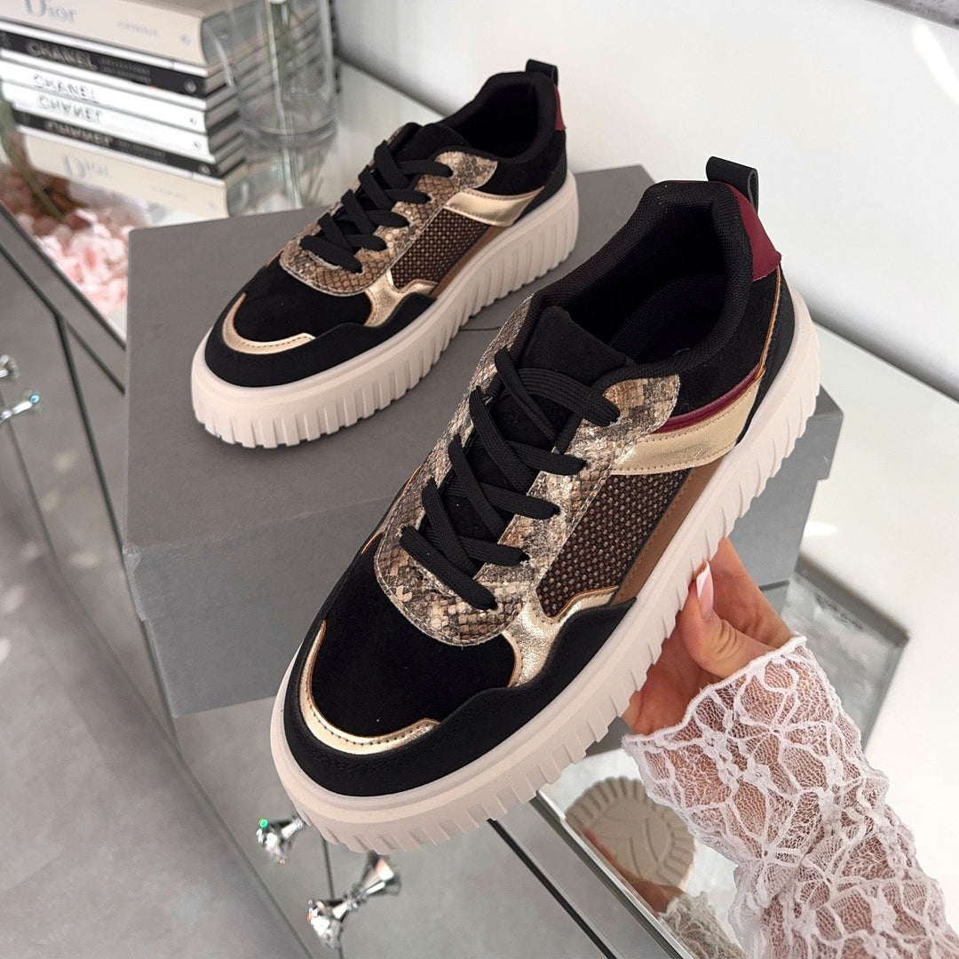 Léna | Baskets noires polyvalentes