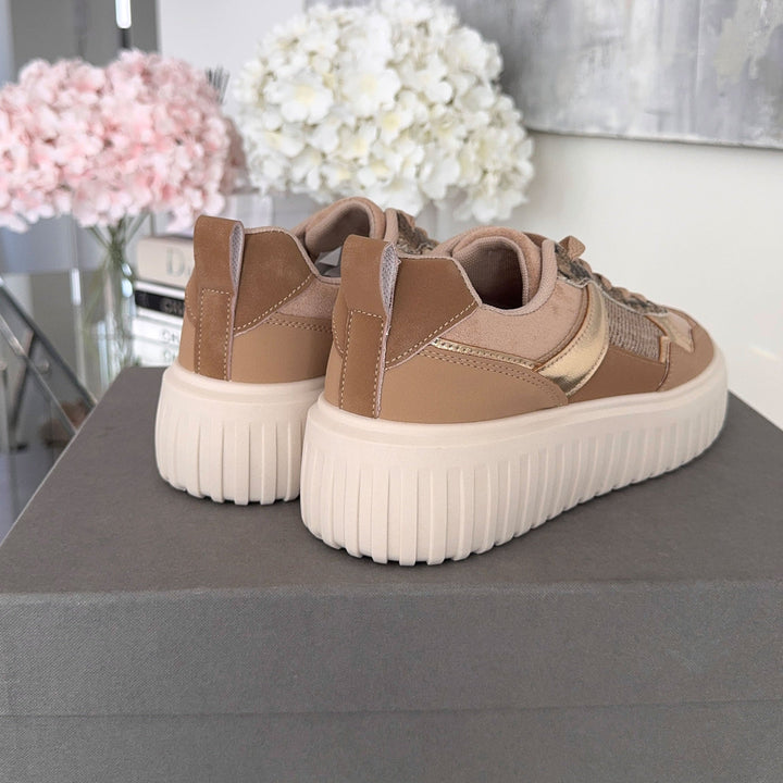 Maud | Baskets taupe confortables
