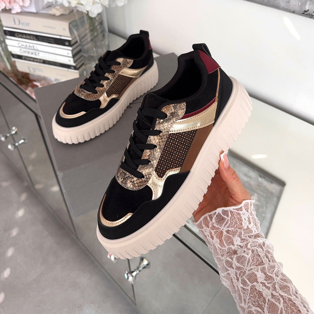 Léna | Baskets noires polyvalentes