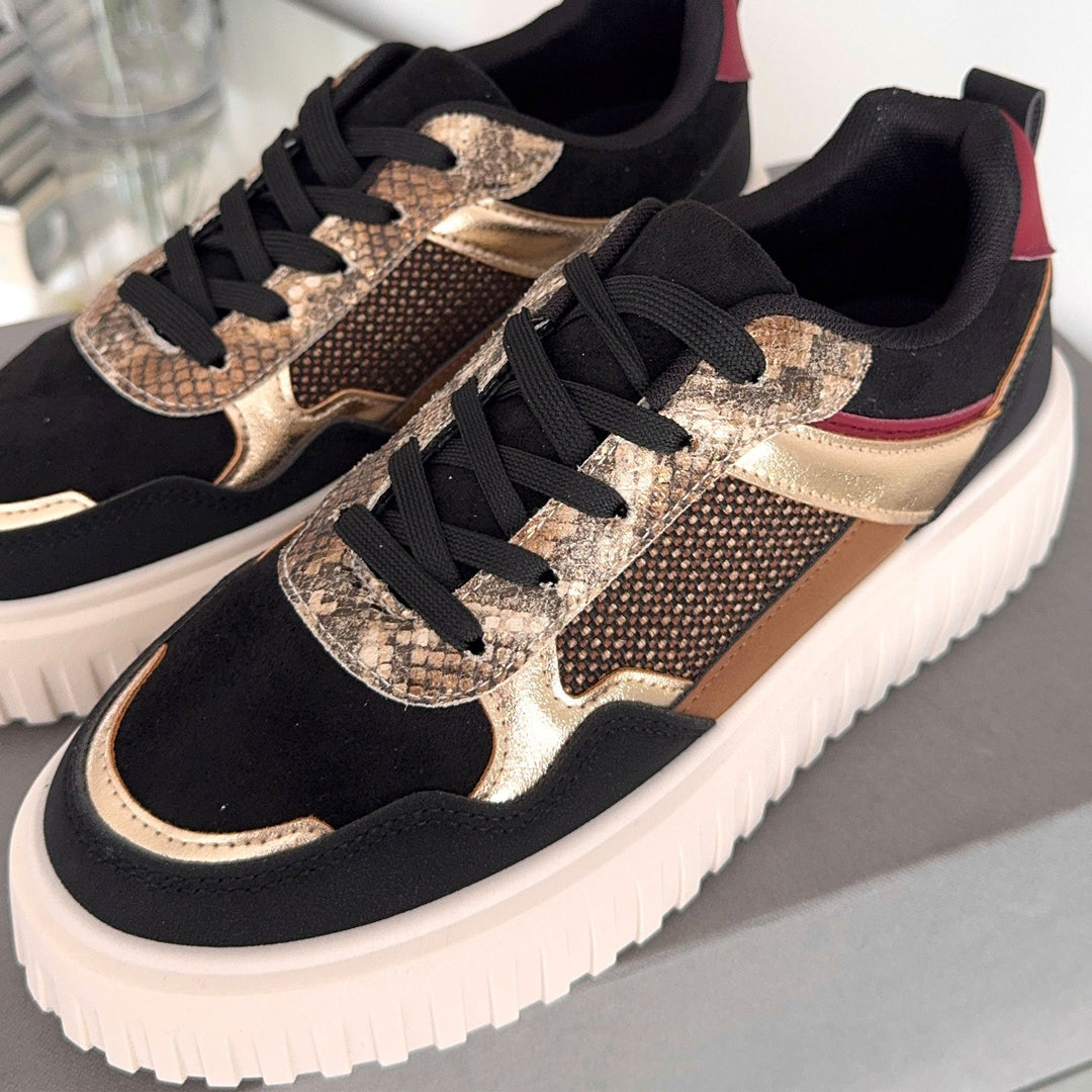 Léna | Baskets noires polyvalentes