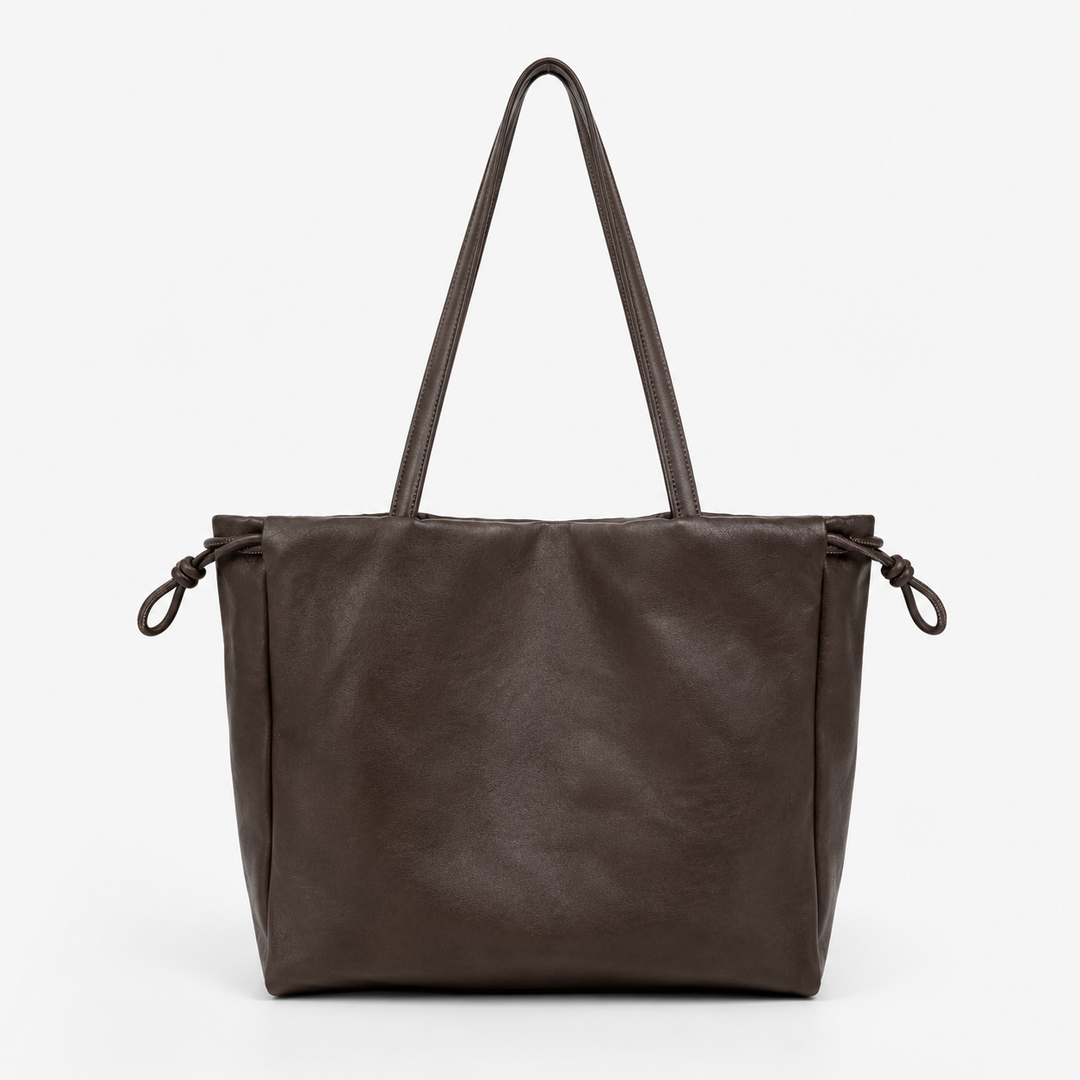 Cabas souple Elara espresso vu de face