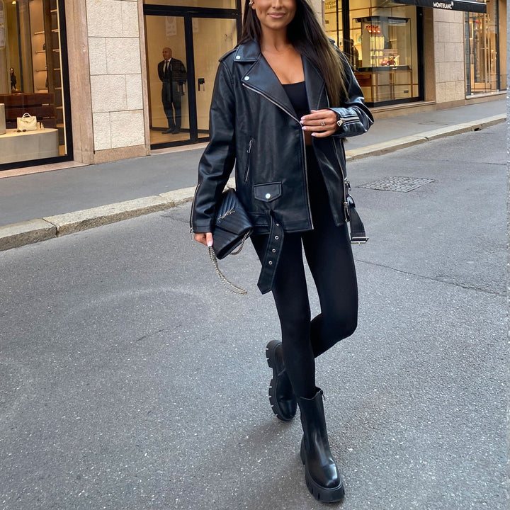 Lucie | Bottines noires à semelle épaisse