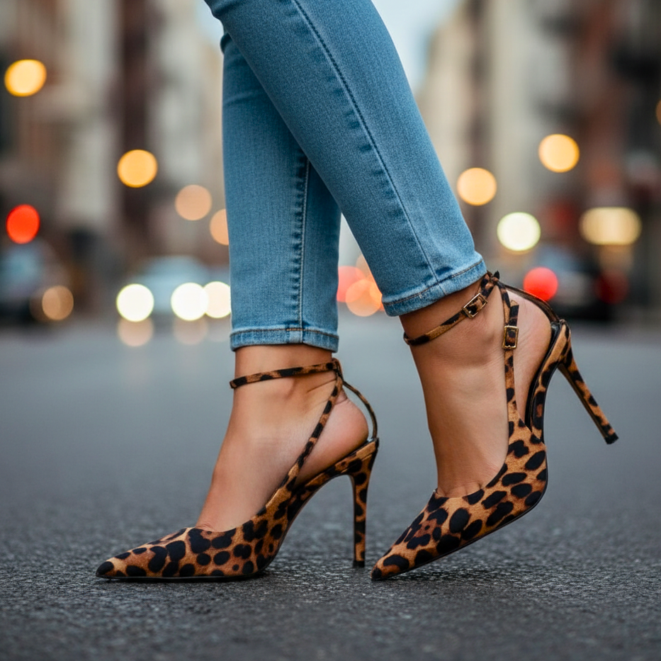 Ariane | Escarpins slingback pointus à bride de cheville