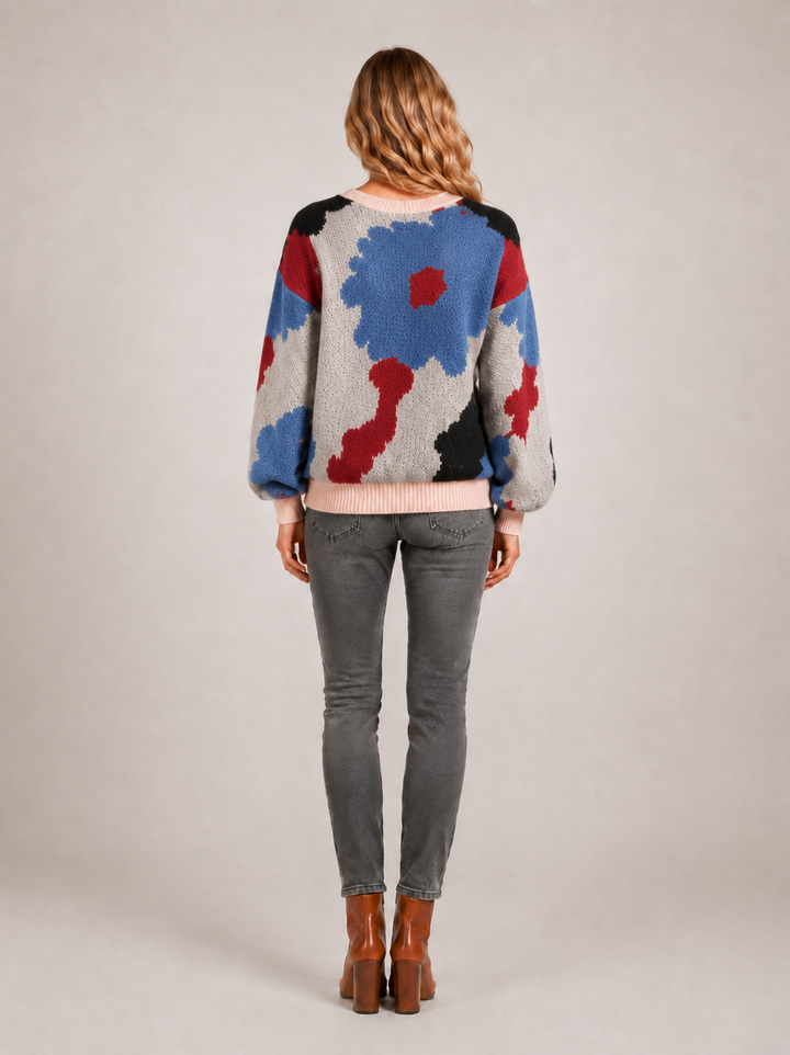 Sydney | Pull fleuri en maille