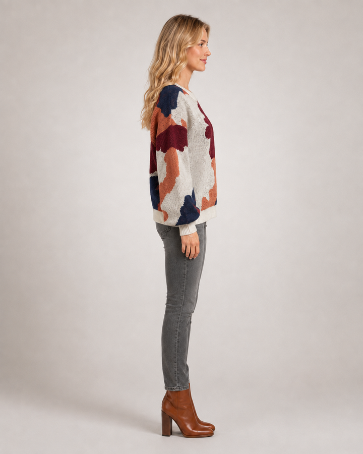 Sydney | Pull fleuri en maille