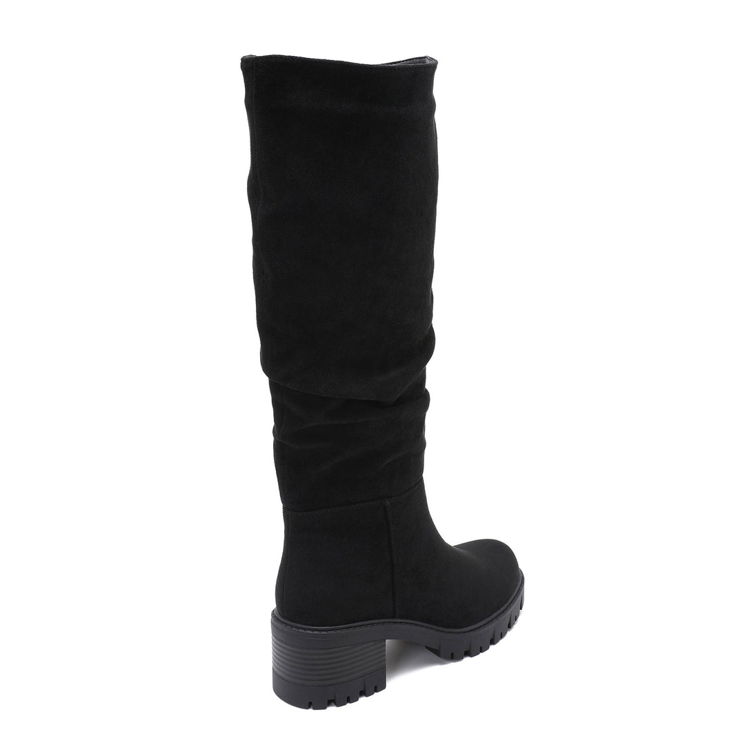 Lorraine | Bottes noires à tige froncée