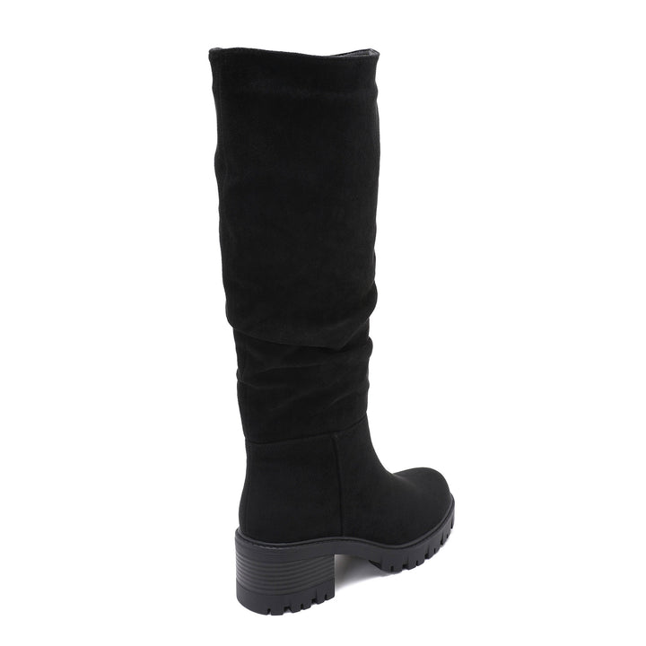 Lorraine | Bottes noires à tige froncée