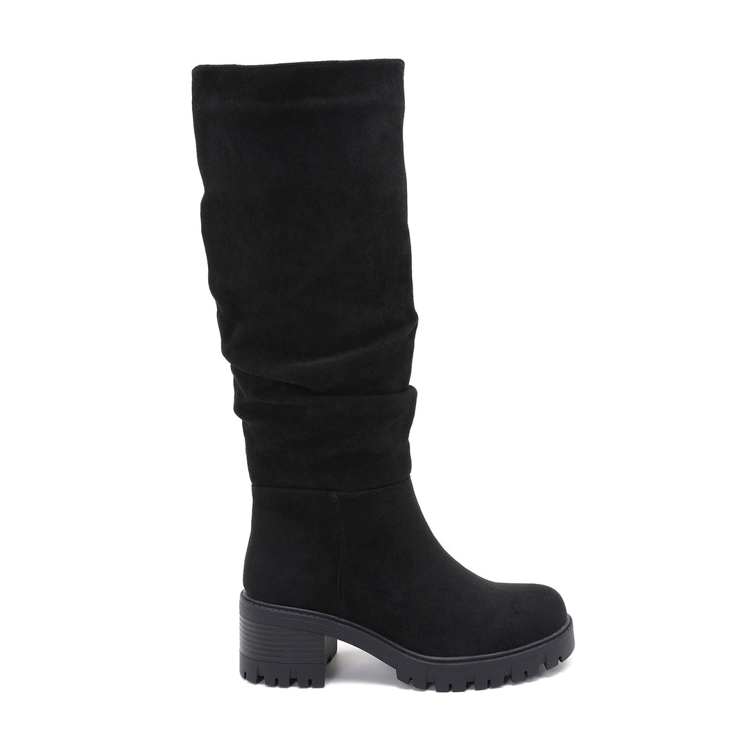Lorraine | Bottes noires à tige froncée
