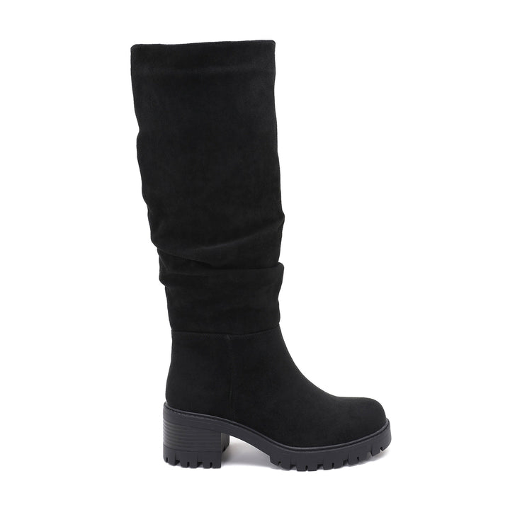 Lorraine | Bottes noires à tige froncée