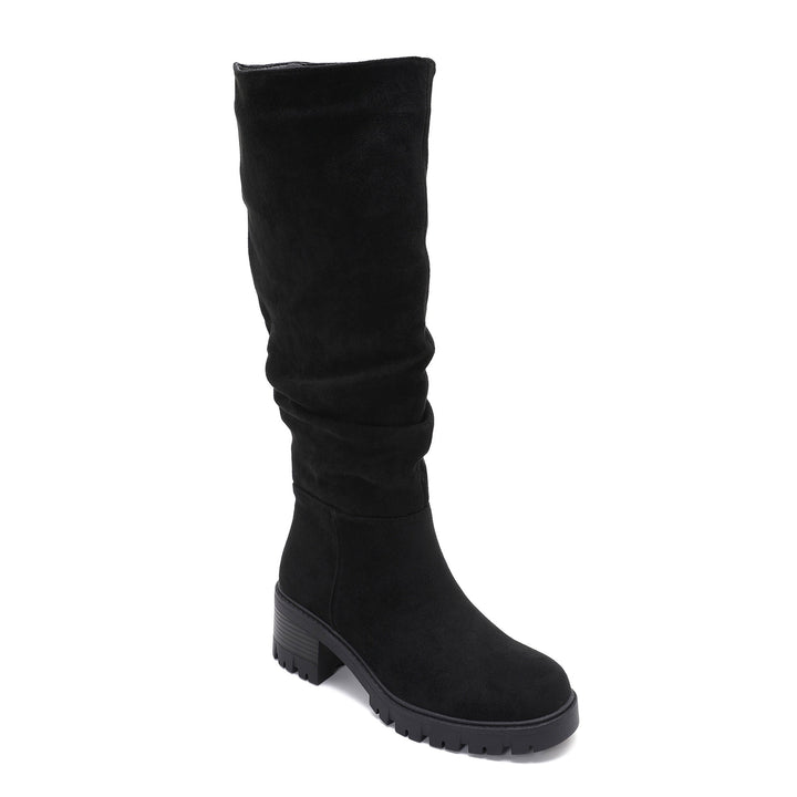 Lorraine | Bottes noires à tige froncée