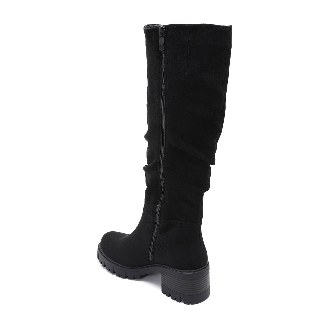 Lorraine | Bottes noires à tige froncée