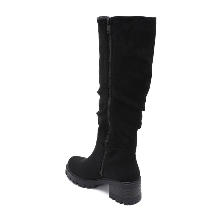 Lorraine | Bottes noires à tige froncée
