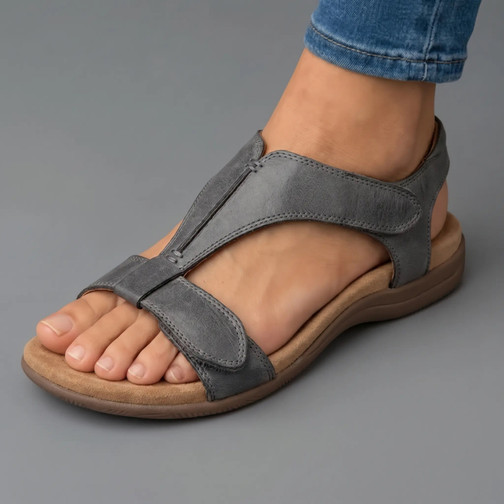 Gwendoline | Sandales à brides réglables — Gris