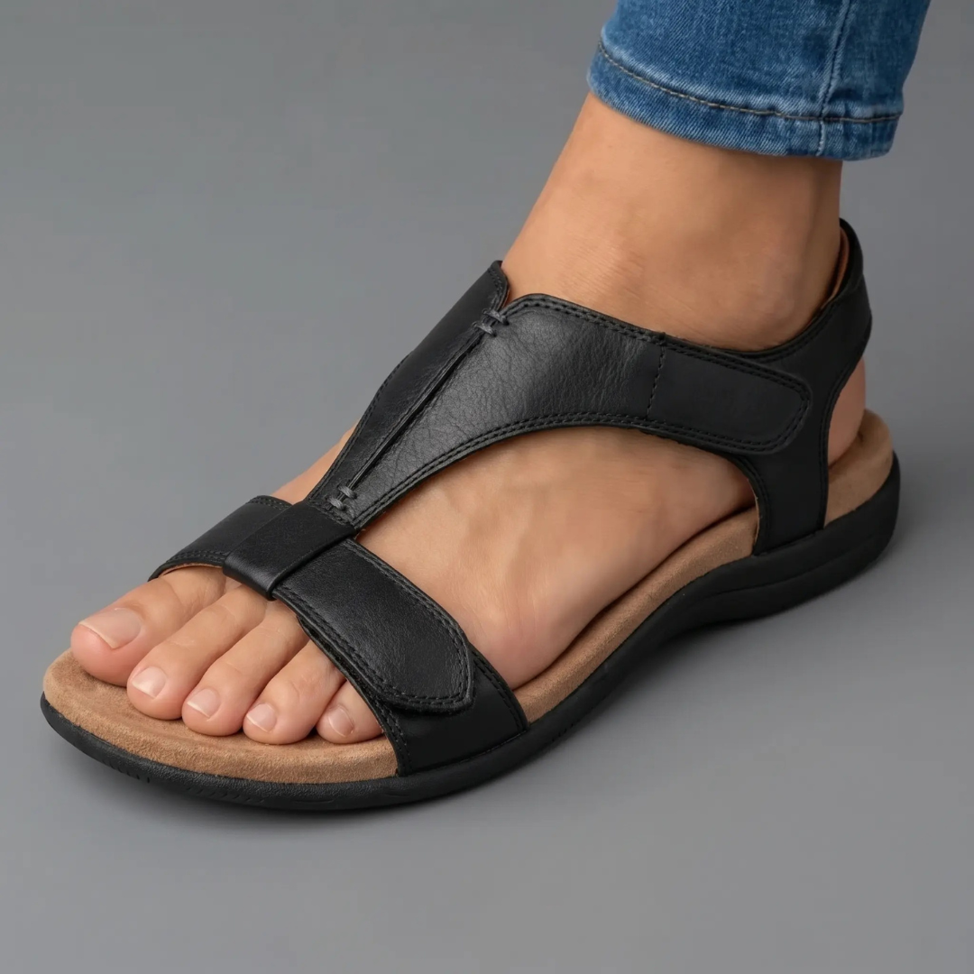 Gwendoline | Sandales à brides réglables — Noir