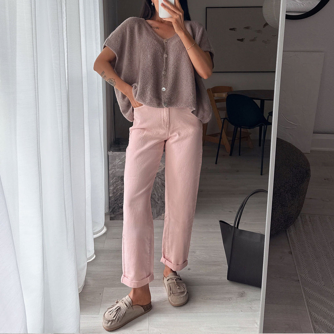 Nadège | Mules beiges à franges