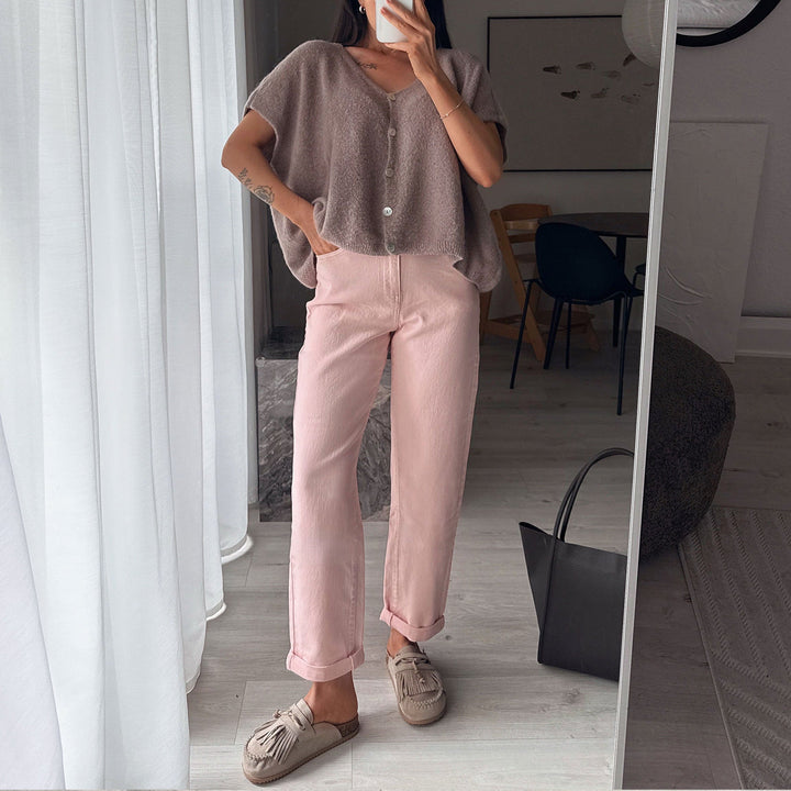 Nadège | Mules beiges à franges