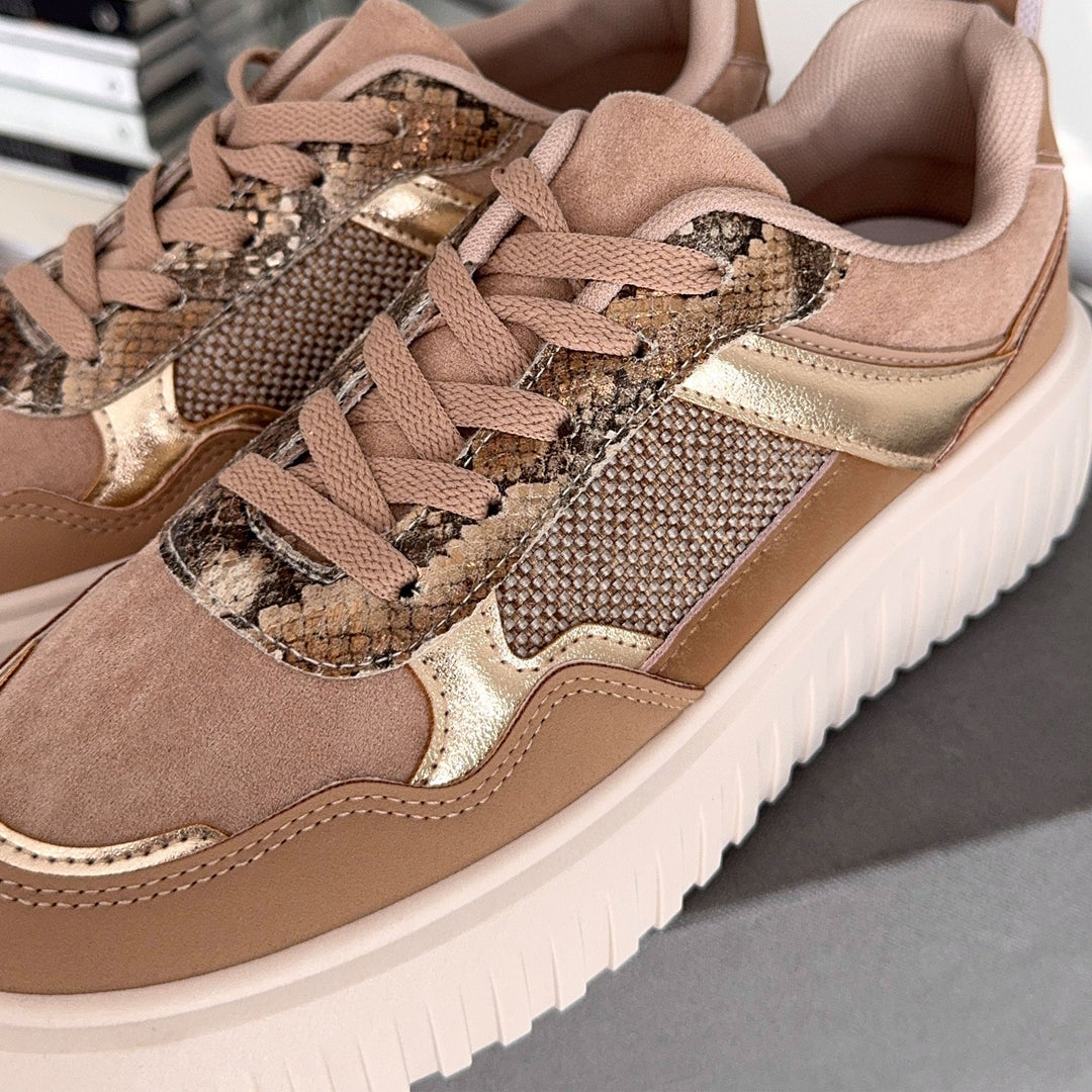 Maud | Baskets taupe confortables