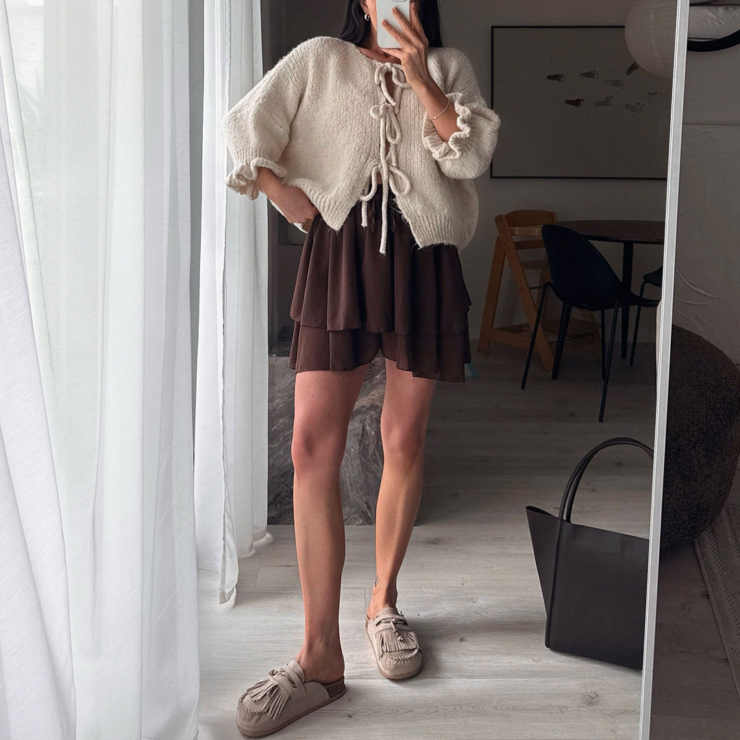 Nadège | Mules beiges à franges