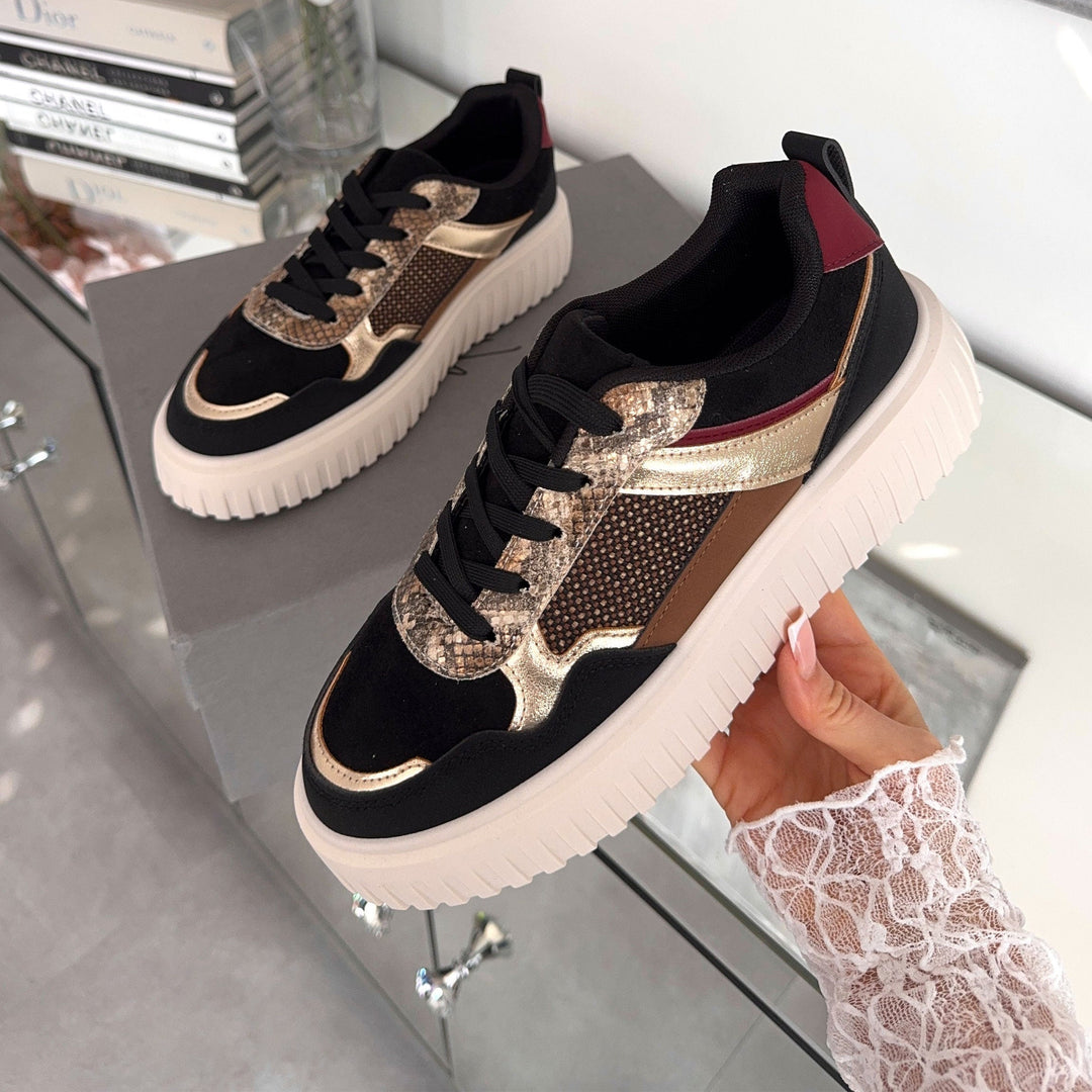 Léna | Baskets noires polyvalentes