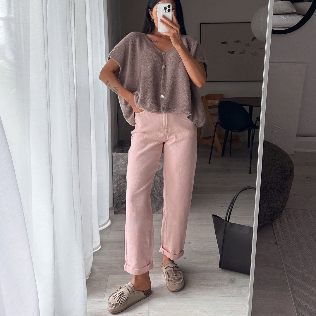 Nadège | Mules beiges à franges