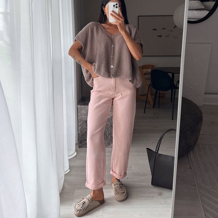 Nadège | Mules beiges à franges