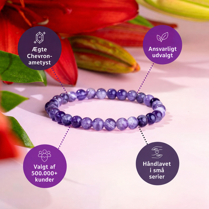 Paix Intérieure – Bracelet en améthyste chevron | 6 mm – image 4