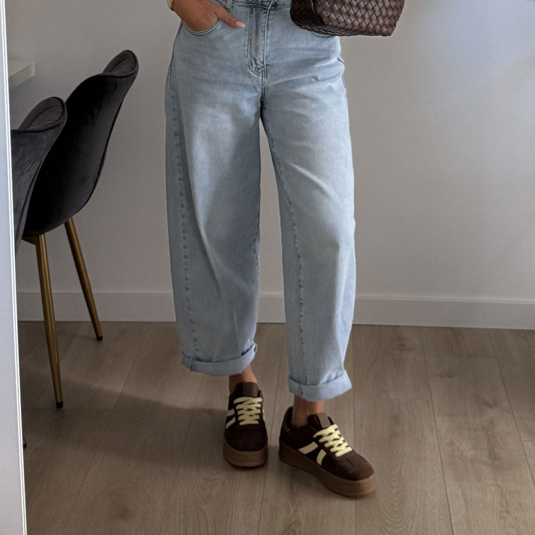 Flore | Baskets marron et jaune